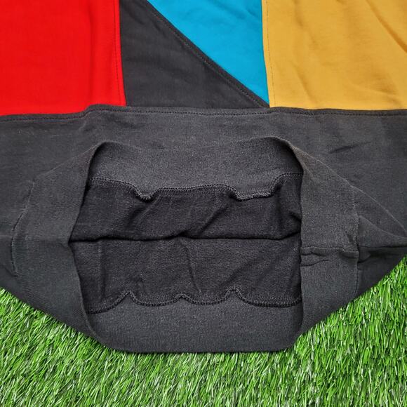 VTG 90s Ms Fantasy Color Block Patchwork Sweatshirt Womens Large Made In USA - Picture 3 of 12